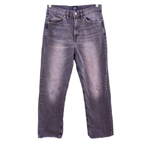 BDG Urban Outfitters Grey High Waisted Cowboy Jeans Distressed Sz 29 - Picture 1 of 16